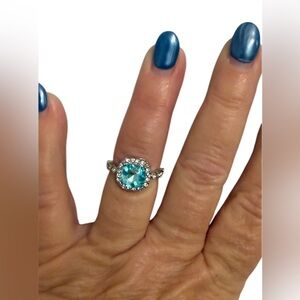 🔥2/$24 or 3/$30🔥 Elegant Fashion Silver and Blue Gemstone Ring🔥